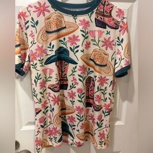 Cowboy Floral‎ Print Womans Shirt